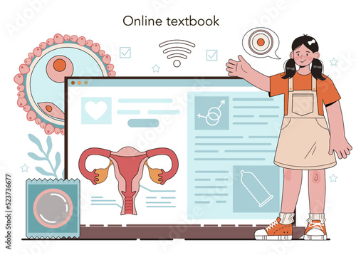 Sexual education online service or platform. Sexual health lesson