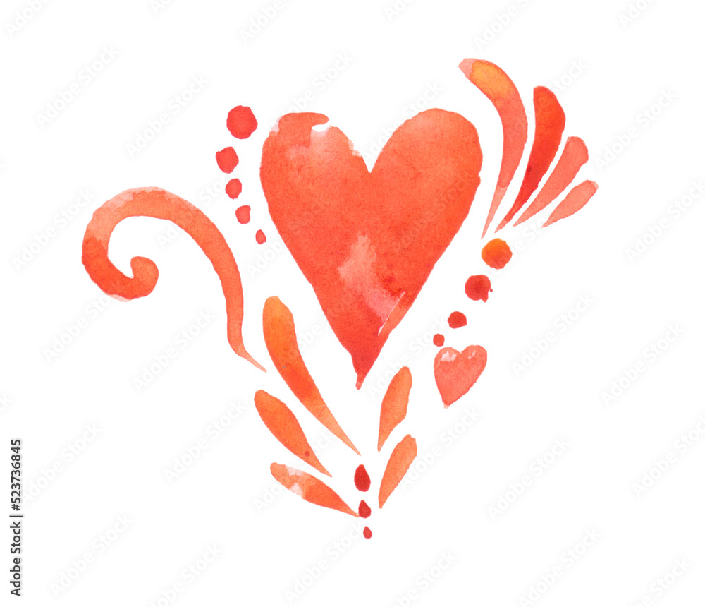 Deep red watercolor heart. Bright and beautiful. Symbol of love, compassion, sympathy, devotion, feelings, truth and honesty. Hand drawn water color graphic painting on white background, isolated. Deep red watercolor heart. Bright and beautiful. Symbol of love, compassion, sympathy, devotion, feelings, truth and honesty. Hand drawn water color graphic painting on white background, isolated.
