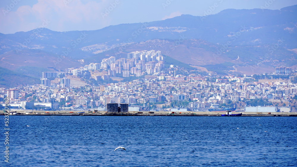 Cityscape of Izmir, Turkey  with coastal view