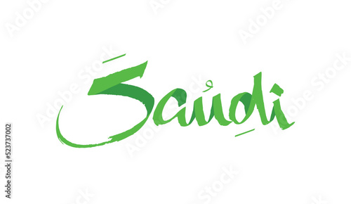 Mecca, KSA - September 22, 2022: Saudi Expresive Modern Logo. Vector Illustration. photo
