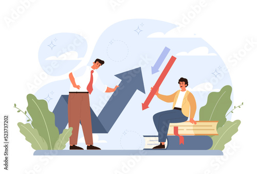 Confrontation concept. Business or social controversy or disagreement