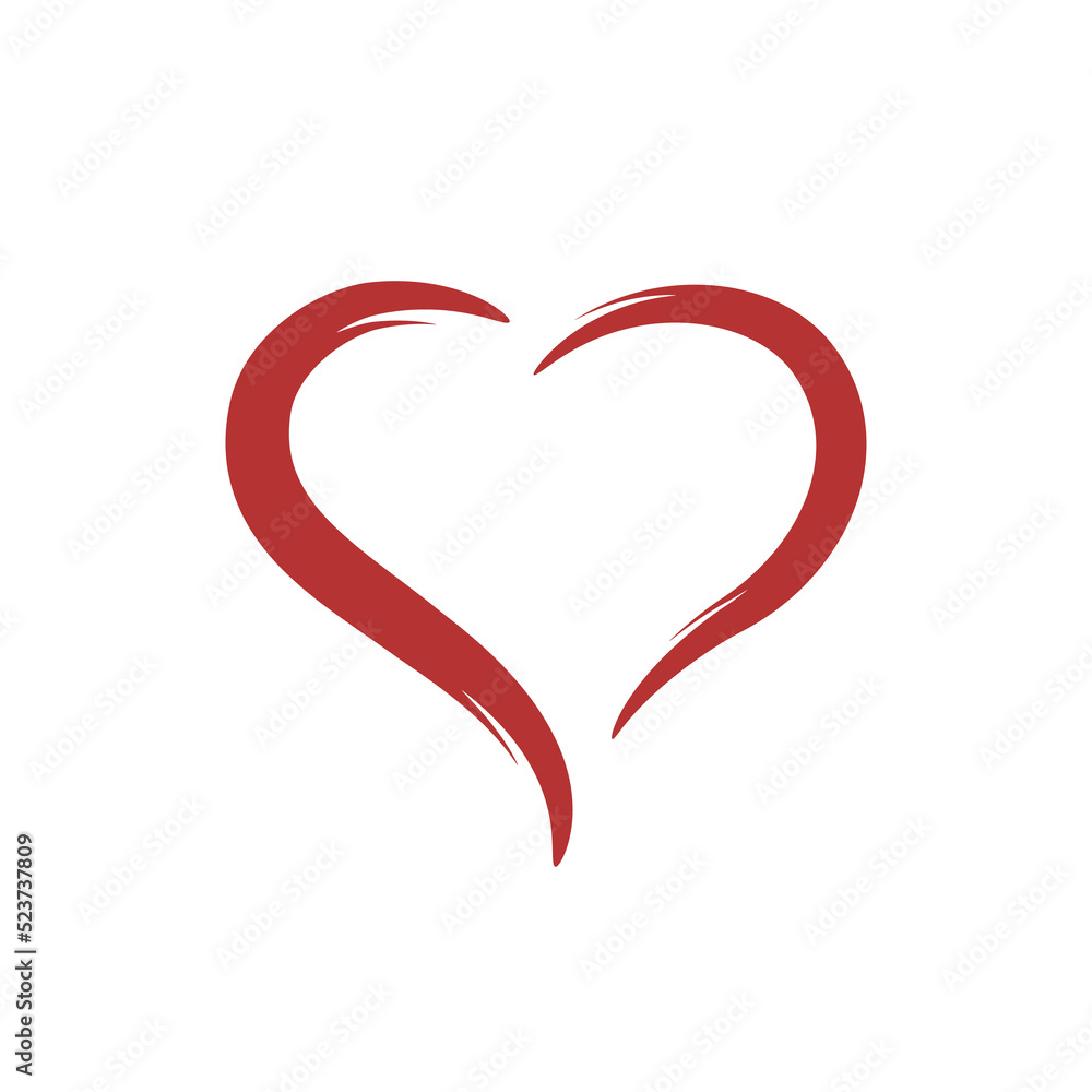 Heart Icon Vector. Love symbol. Valentine's Day symbol,Flat style for graphic and web design, logo. Black flat heart.