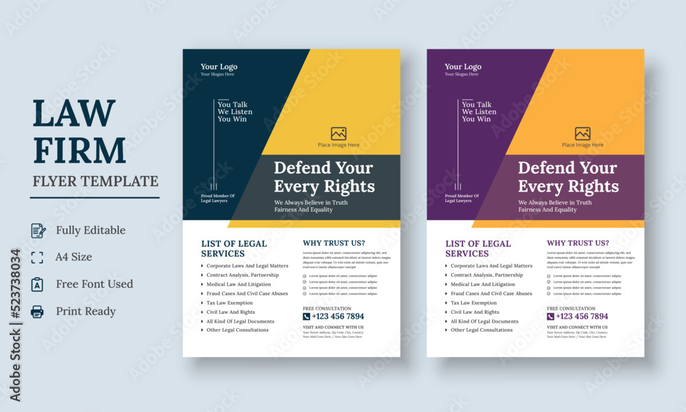 Law Firm Flyer Template, Law Firm and Legal Services Flyer, Law Firm And Consultancy Flyer, Legal Corporate Law Firm Business Flyer poster leaflet Template design