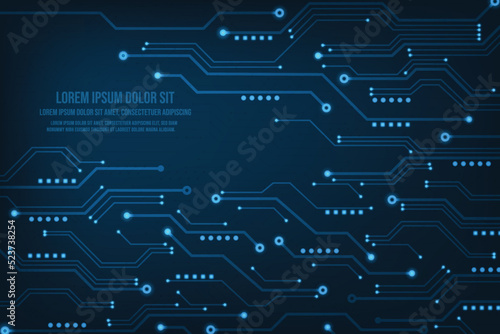 Vector abstract futuristic technology circuit board. Banner background design.