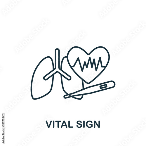 Vital Sign icon. Line simple Health Check icon for templates, web design and infographics photo
