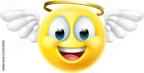 Angel Emoji Emoticon Man Fa...