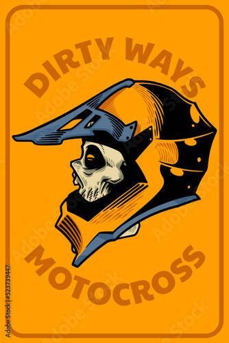 skull head with helm on car...