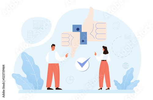 Comparison concept. Pros and cons with two choices. Risk and benefits