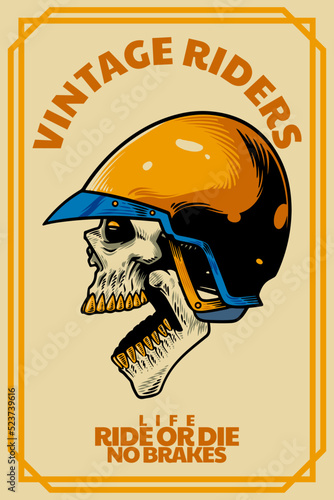 skull head with helm on car...