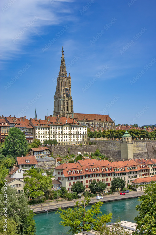 Bern Minster - cathedral, in the old city of Bern, Switzerland.