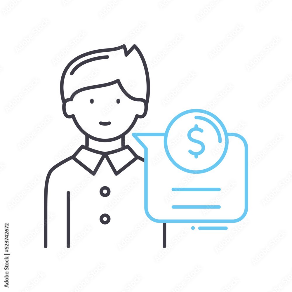 business consultant line icon, outline symbol, vector illustration, concept sign business consultant line icon, outline symbol, vector illustration, concept sign