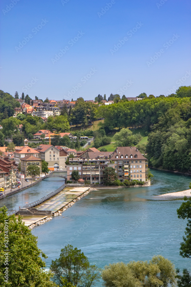 View of the Aare river in Bern, Switzerland