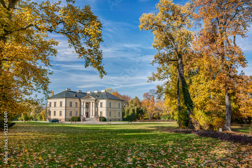 Palace and park complex in Dobrzyca, city in Greater Poland Voivodeship.