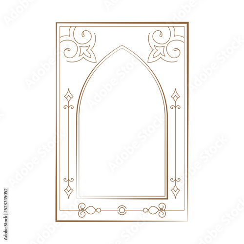Arch vector Illustration. Window architecture Illustration. Jharokha Illustration. Line art arch Illustration. Arabian Illustration. Rajasthani jharokha vector.