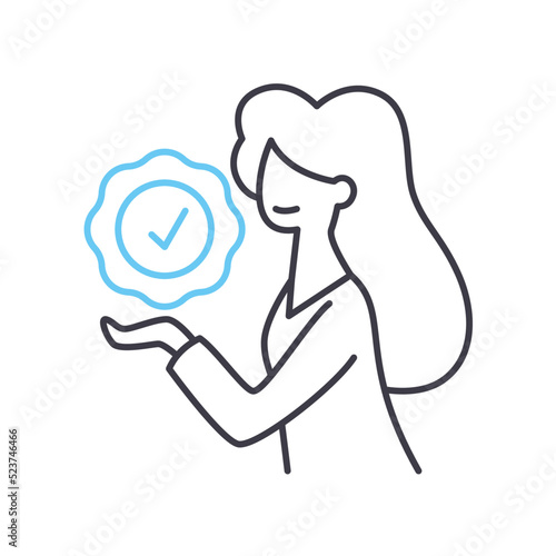 best proposal line icon, outline symbol, vector illustration, concept sign