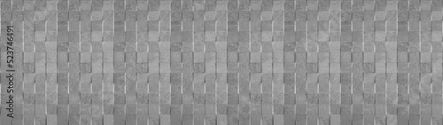 Gray grey stone concrete cement texture with square cubes mosaic background p...