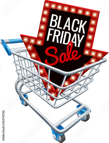 A Black Friday sale sign in...