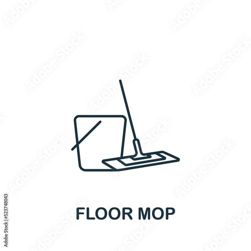 Floor Mop icon. Line simple line Housekeeping icon for templates, web design and infographics