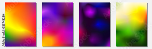 Abstract gradient colors cover set. Natural imitating sky color day and night, color blending  background. For design concepts, web, prints, posters, wallpapers, interfaces. Vector illustration.

