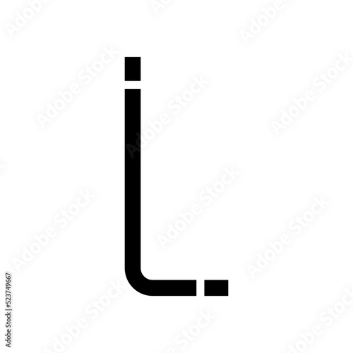 square key assembly furniture glyph icon vector illustration
