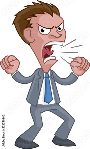 An angry boss or business m...