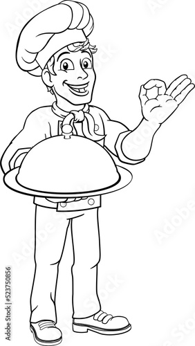 A chef cook man cartoon cha...
