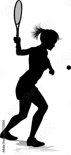 A tennis player woman femal...