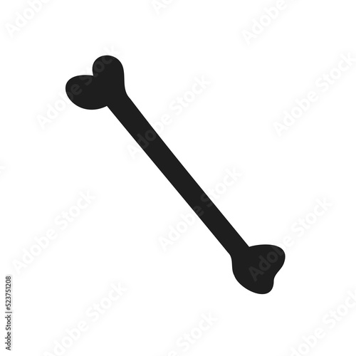 Halloween 2022 - October 31. A traditional holiday, the eve of All Saints Day, All Hallows Eve. Trick or treat. Vector illustration in hand-drawn doodle style. Bone.