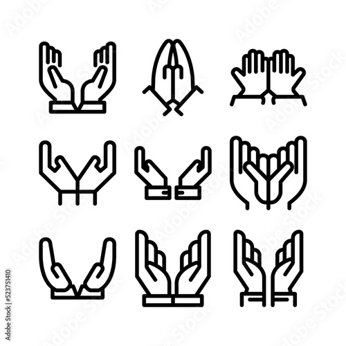 pray icon or logo isolated sign symbol vector illustration - high quality black style vector icons
