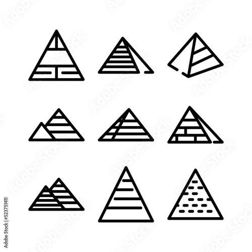 pyramid icon or logo isolated sign symbol vector illustration - high quality black style vector icons 