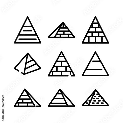 pyramid icon or logo isolated sign symbol vector illustration - high quality black style vector icons
