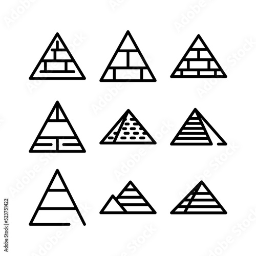 pyramid icon or logo isolated sign symbol vector illustration - high quality black style vector icons
