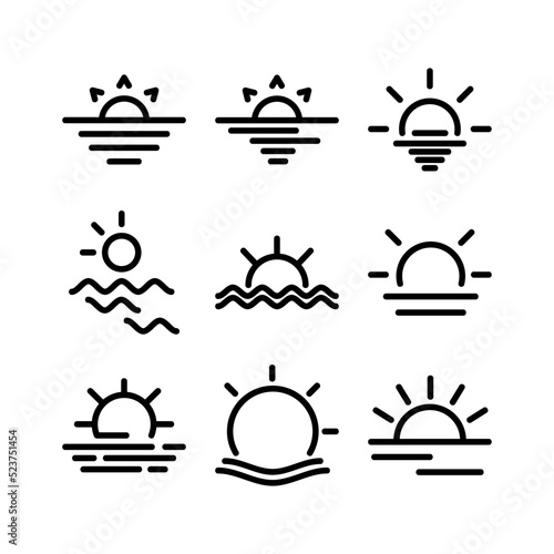 sunset icon or logo isolated sign symbol vector illustration - high quality black style vector icons 