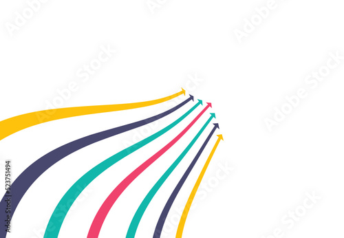 Financial growth arrows with colorful. Vector illustration