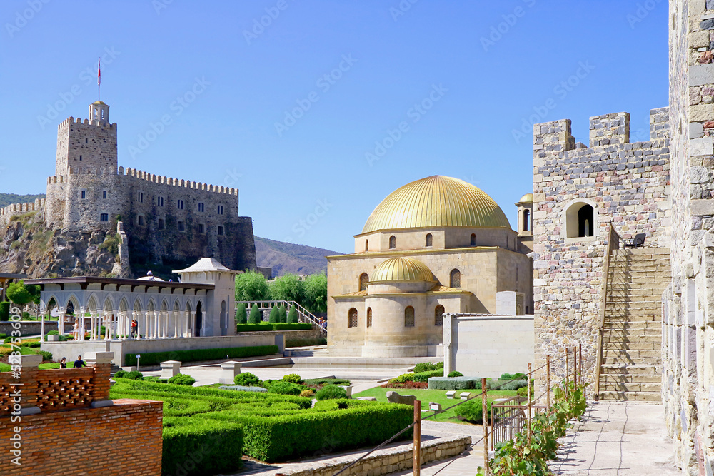 Rabati Fortress Complex with Stunning Golden Dome of Akhmediye Mosque, City of Akhaltsikhe, Georgia
