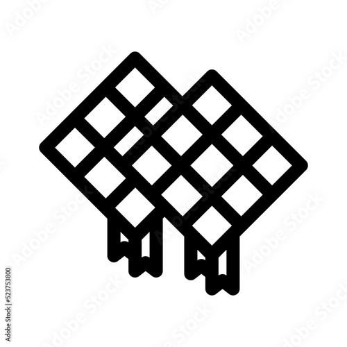 eid ketupat icon or logo isolated sign symbol vector illustration - high quality black style vector icons 