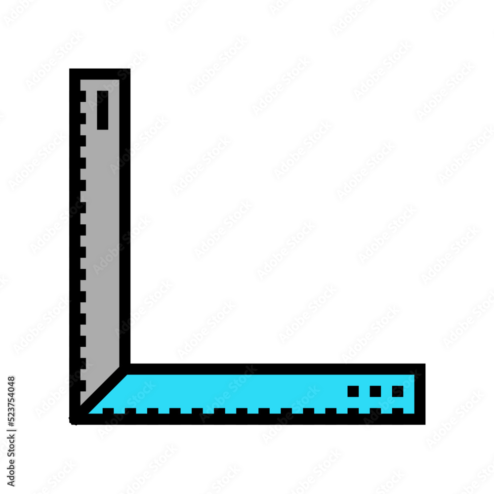 ruler tool repair color icon vector illustration