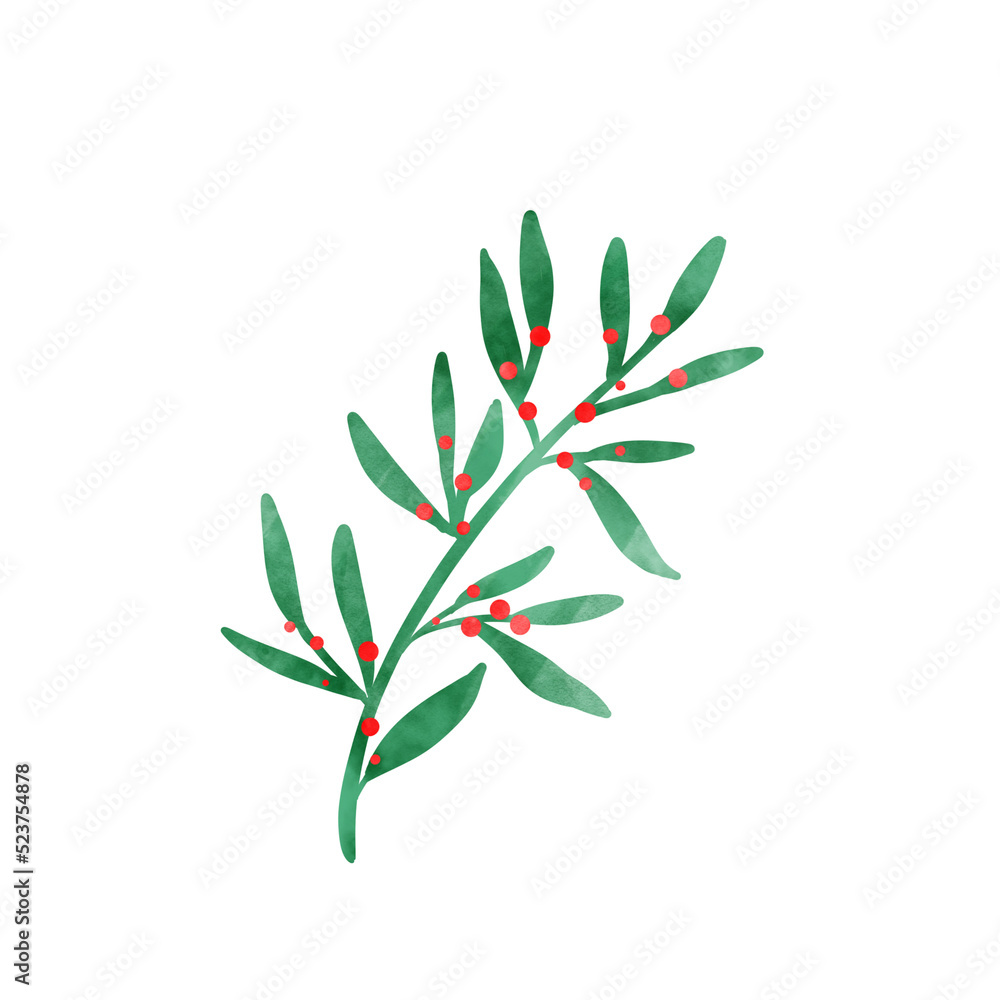Obraz premium Branch of a tree with leaves