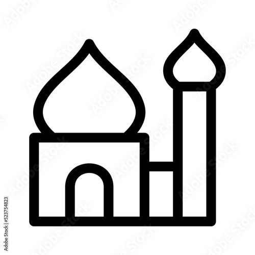 mosque icon or logo isolated sign symbol vector illustration - high quality black style vector icons 
