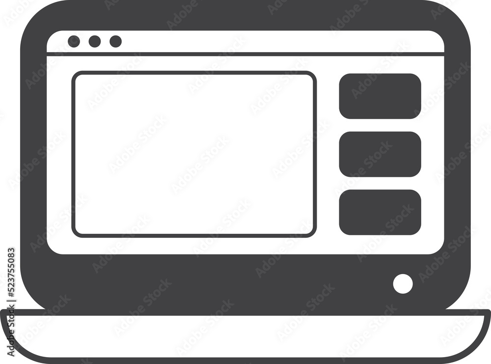 computer and electronic device icon isolated on transparent background computer and electronic device icon isolated on transparent background