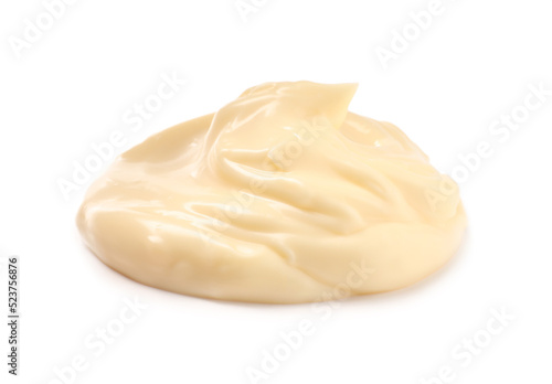 Tasty mayonnaise isolated on white. Delicious sauce