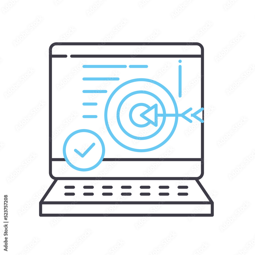 business accuracy line icon, outline symbol, vector illustration, concept sign business accuracy line icon, outline symbol, vector illustration, concept sign