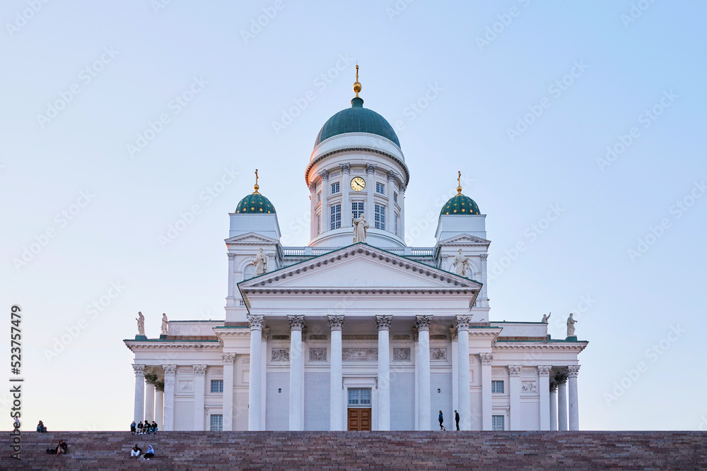 helsinki cathedral during sunset in helsinki finland for postcards helsinki cathedral during sunset in helsinki finland for postcards