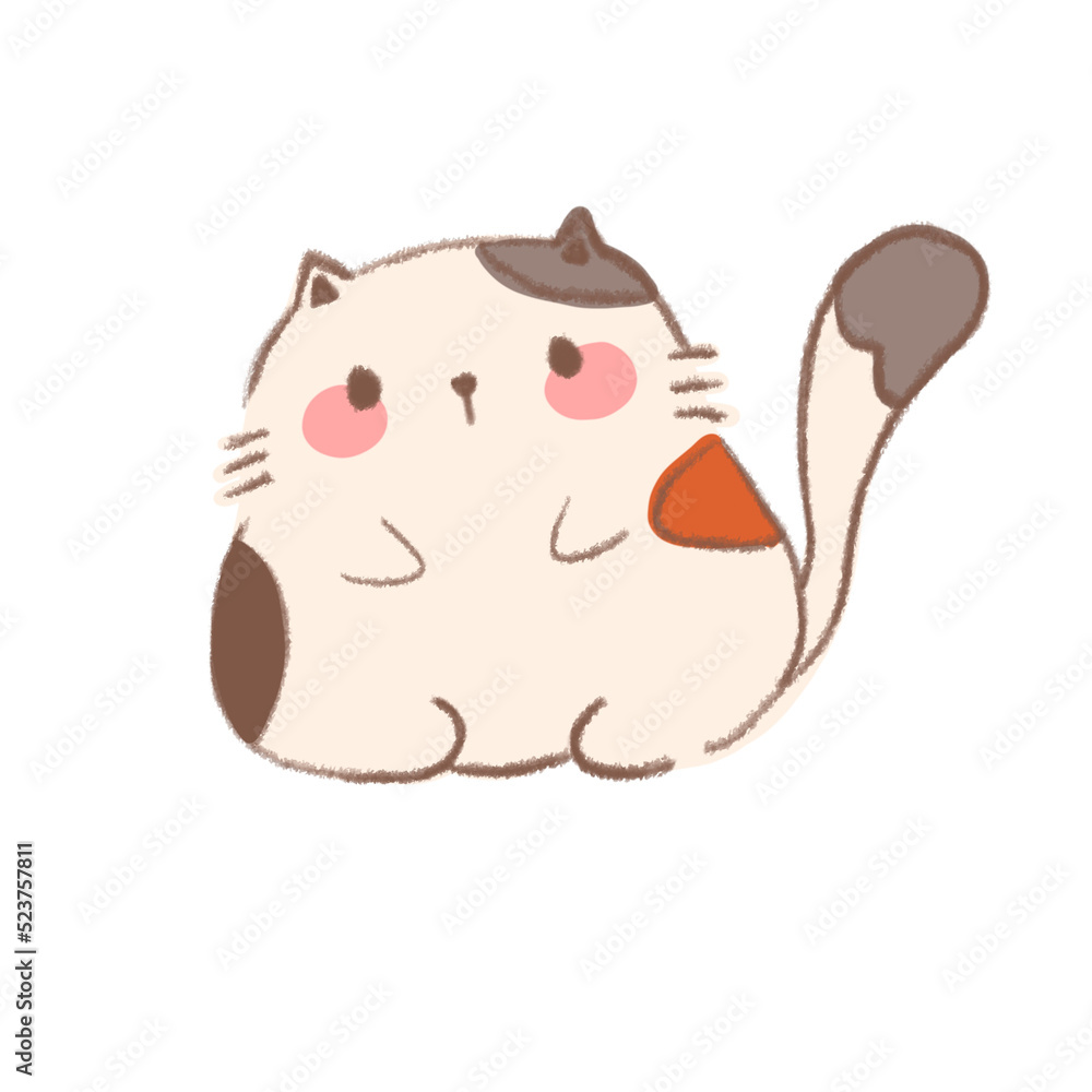 Naklejka premium Cartoon cat