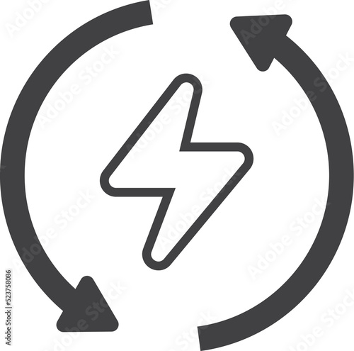 Obraz na plátně energy icon on transparent background