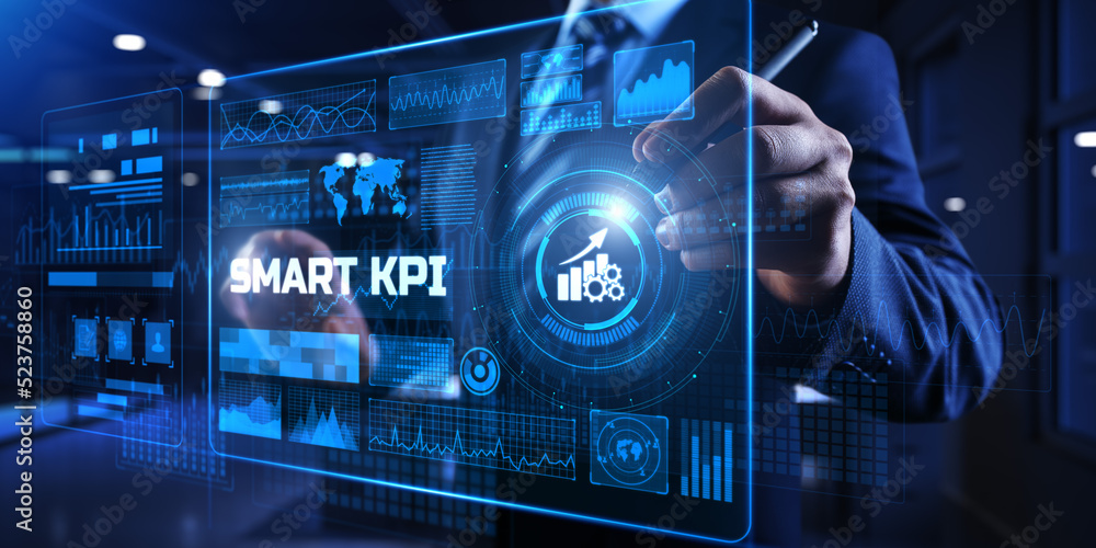 Smart KPI Key Performance Indicator business technology concept on screen.