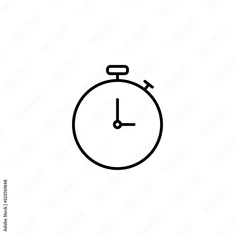 Stopwatch icon, logo. Chronometer, timer sign. Stopwatch icon isolated on white background. Vector illustration eps 10 Stopwatch icon, logo. Chronometer, timer sign. Stopwatch icon isolated on white background. Vector illustration eps 10
