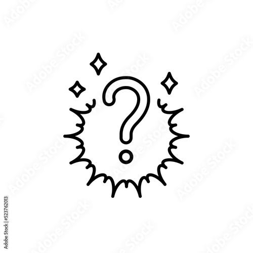 Question line icon. Editable stroke. simple illustration mobile concept app line icon and web design. Editable stroke. Design template vector eps 10