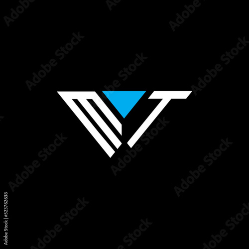 MT letter logo creative design with vector graphic, MT simple and modern logo.