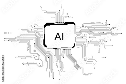 Vector circuit board pattern with HUD frame for background technology